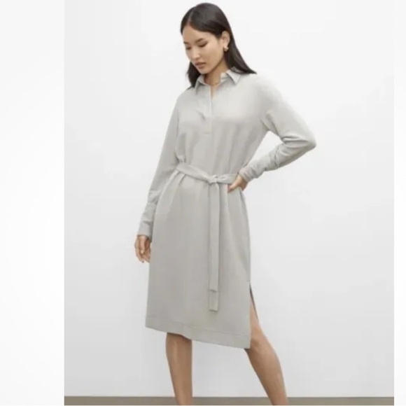 Club Monaco sage green midi dress tie belt side slits size small p - Picture 6 of 9